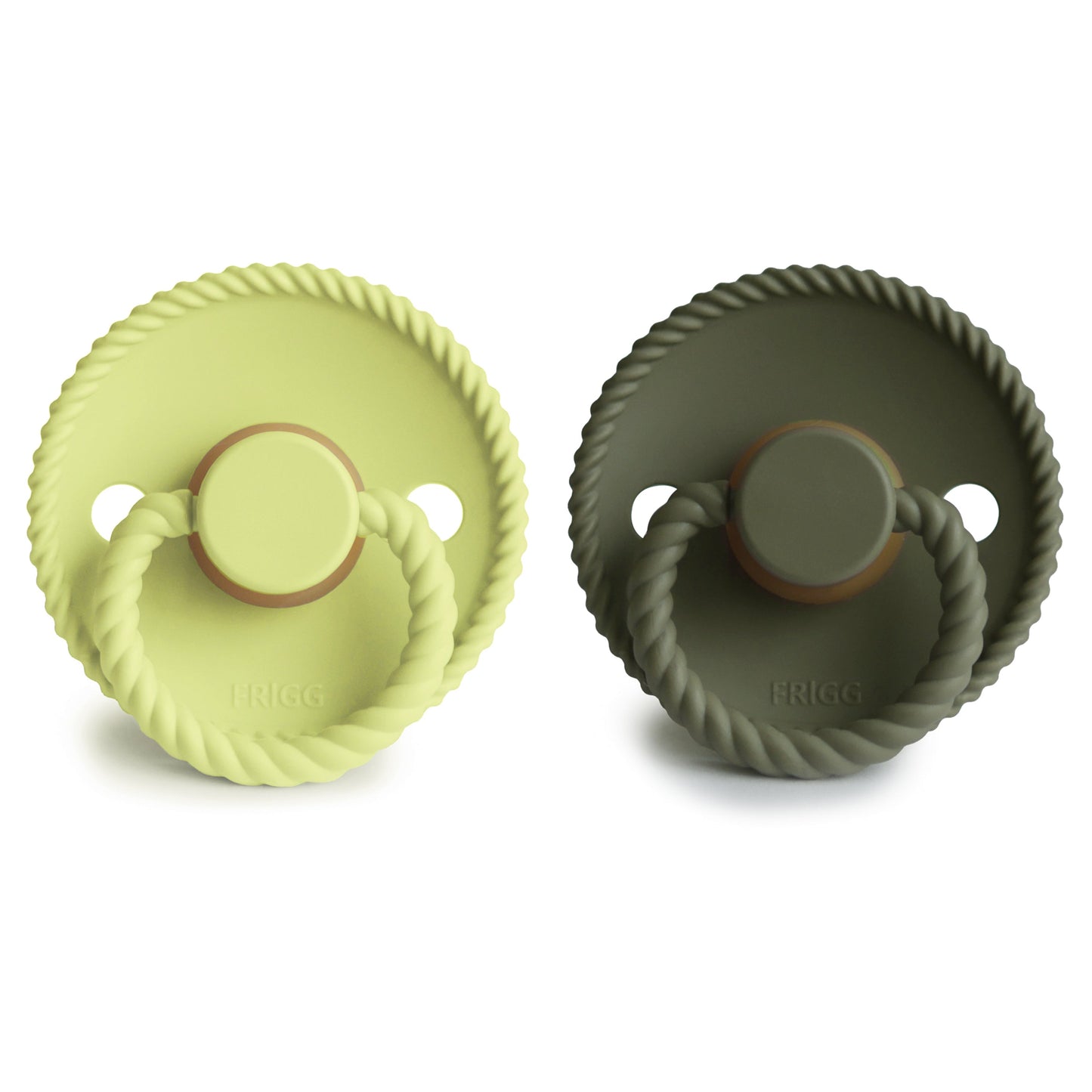 FRIGG Rope Natural Rubber Pacifier 2-Pack - Babies in Bloom