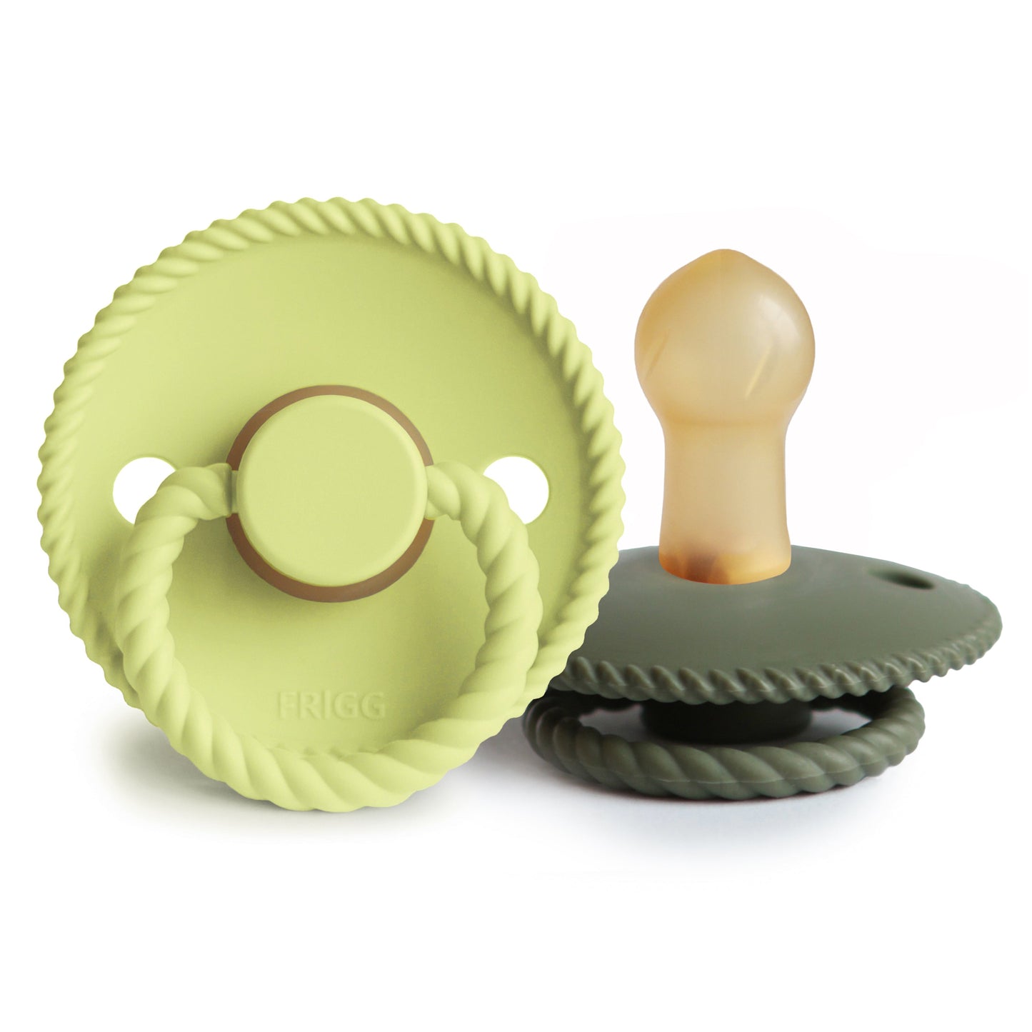 FRIGG Rope Natural Rubber Pacifier 2-Pack - Babies in Bloom