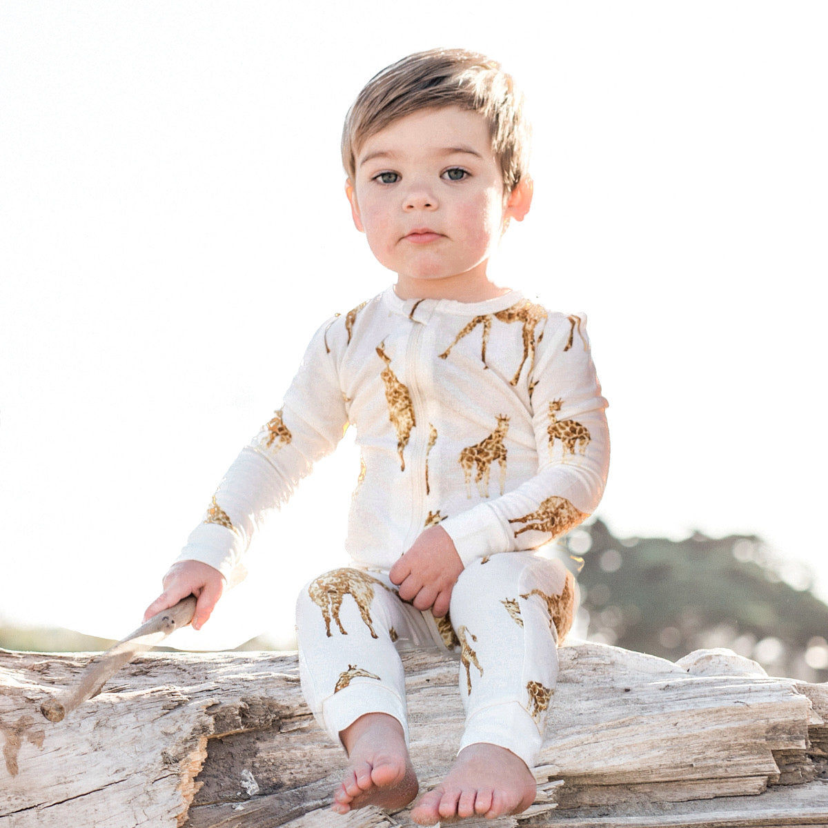 Aloe Luxe Solid Zipper Pajama