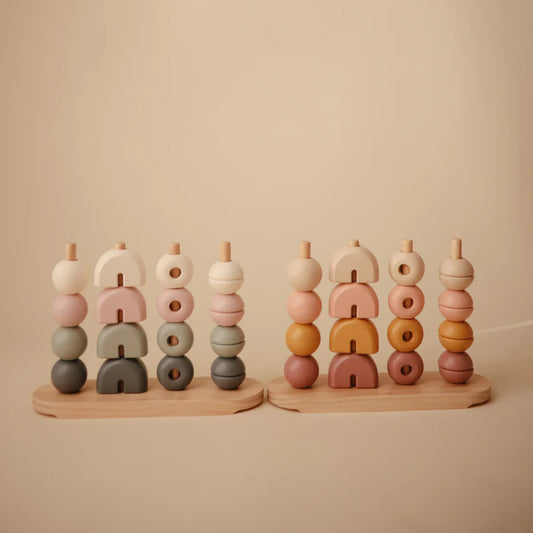 Mushie Wooden Multi Shape Stacker