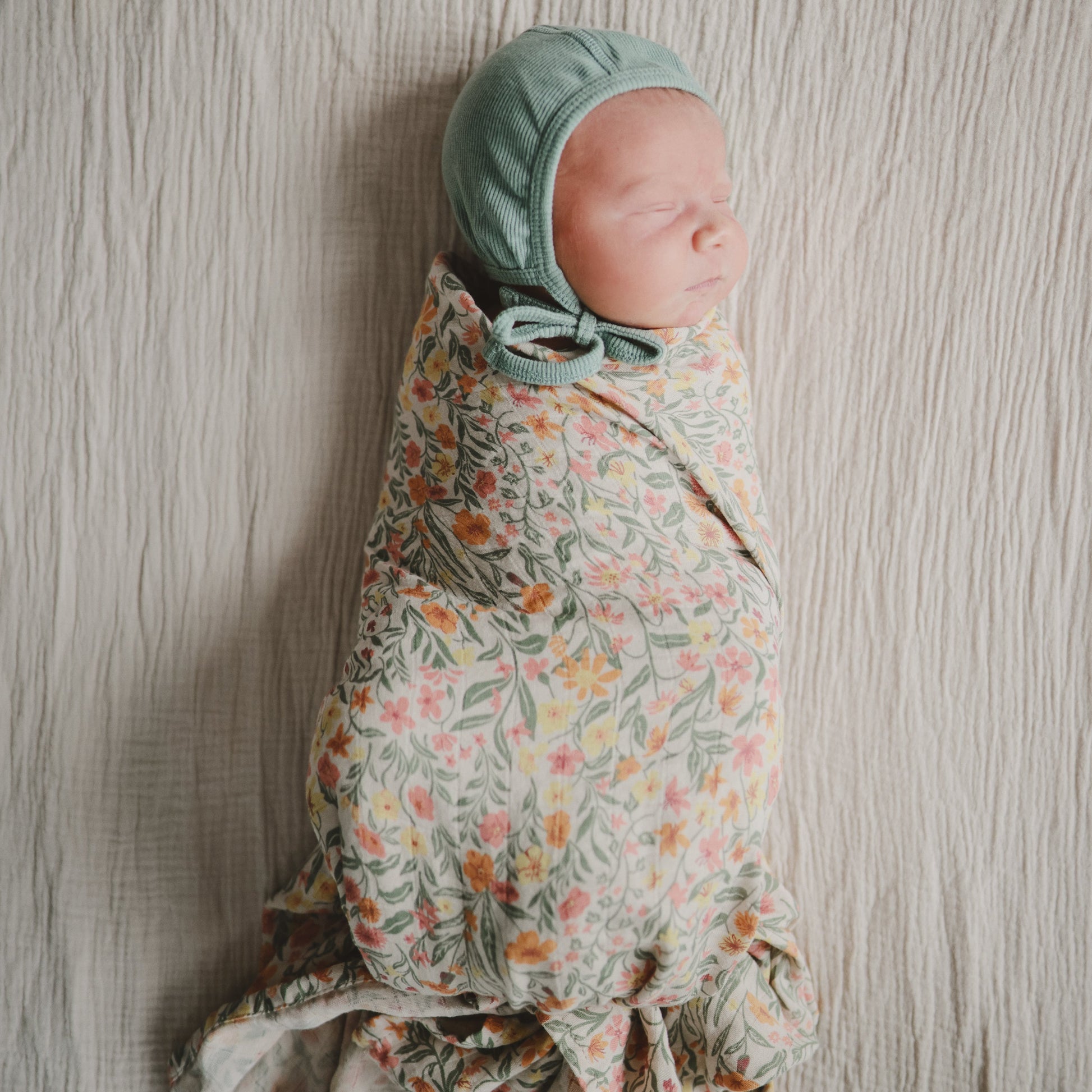 Organic Cotton Muslin Swaddle Blanket - Babies in Bloom