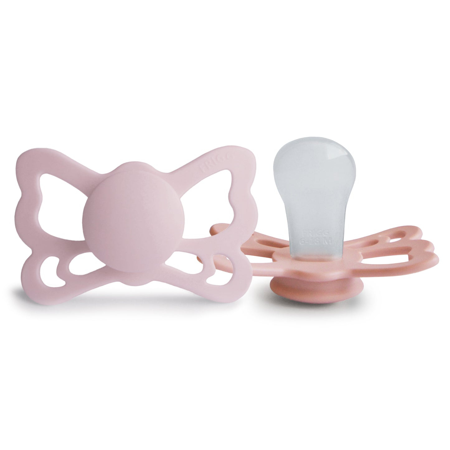 FRIGG Butterfly Anatomical Silicone Pacifier 2-Pack (6-18 Months) - Babies in Bloom