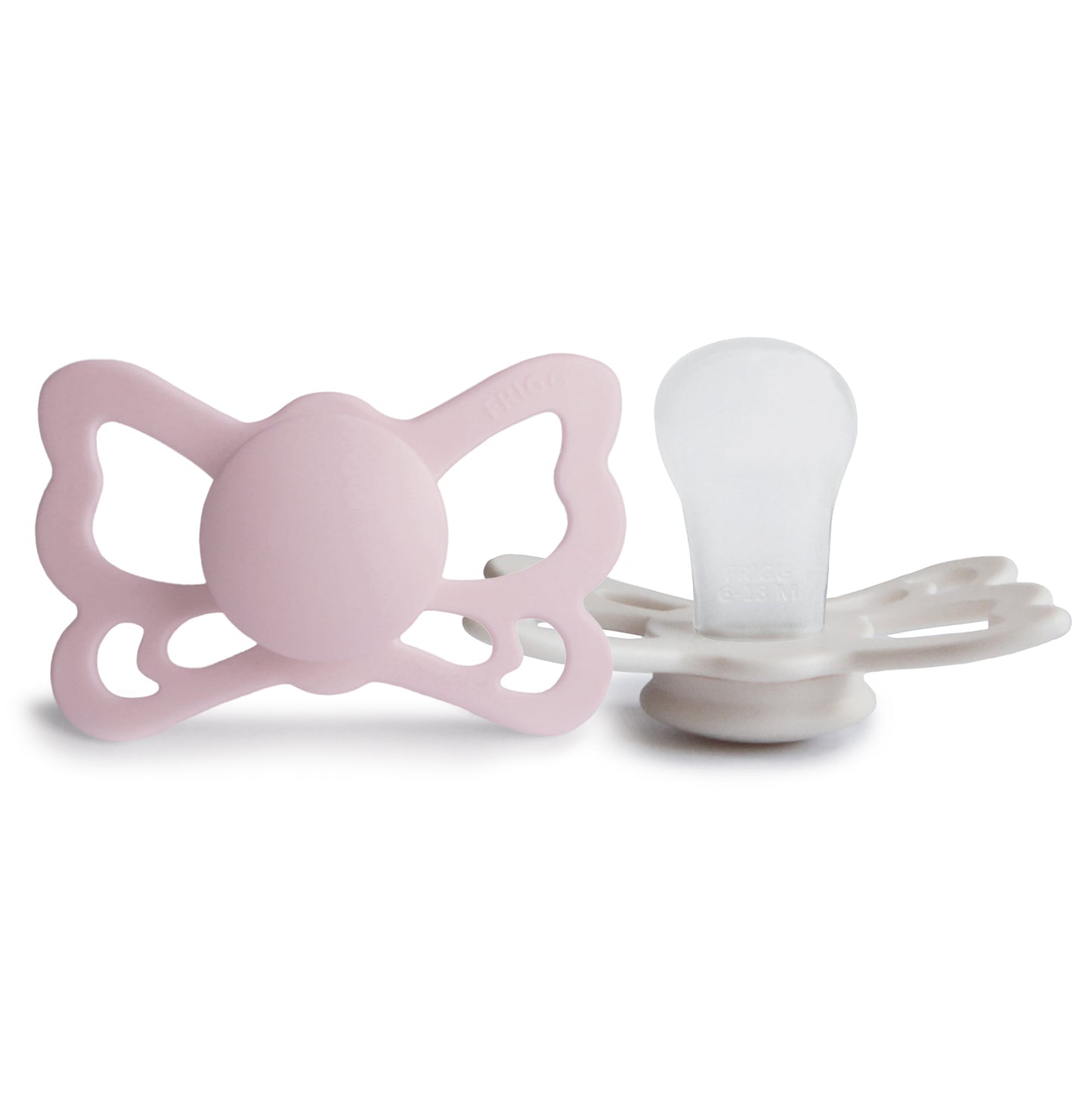 FRIGG Butterfly Anatomical Silicone Pacifier 2-Pack (6-18 Months) - Babies in Bloom