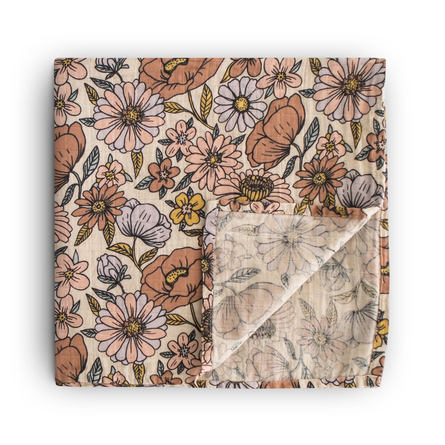 Organic Cotton Muslin Swaddle Blanket - Babies in Bloom