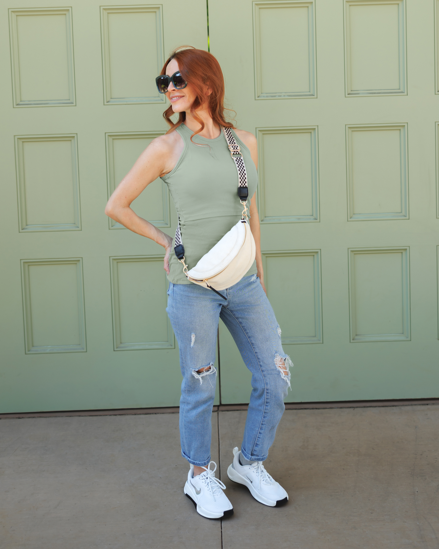 Ribbed Bamboo Racerback Nursing Tank | Aqua Mist
