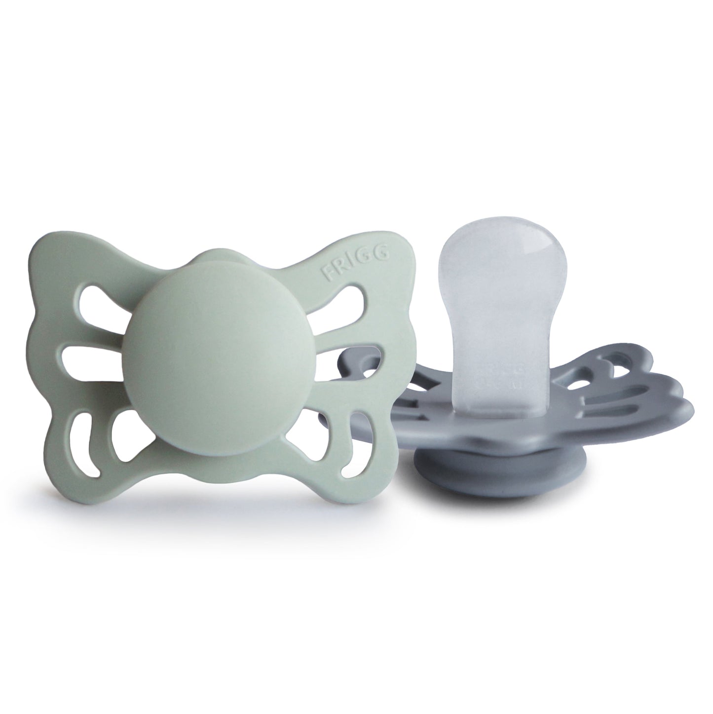 FRIGG Butterfly Anatomical Silicone Pacifier 2-Pack (0-6 Months) - Babies in Bloom