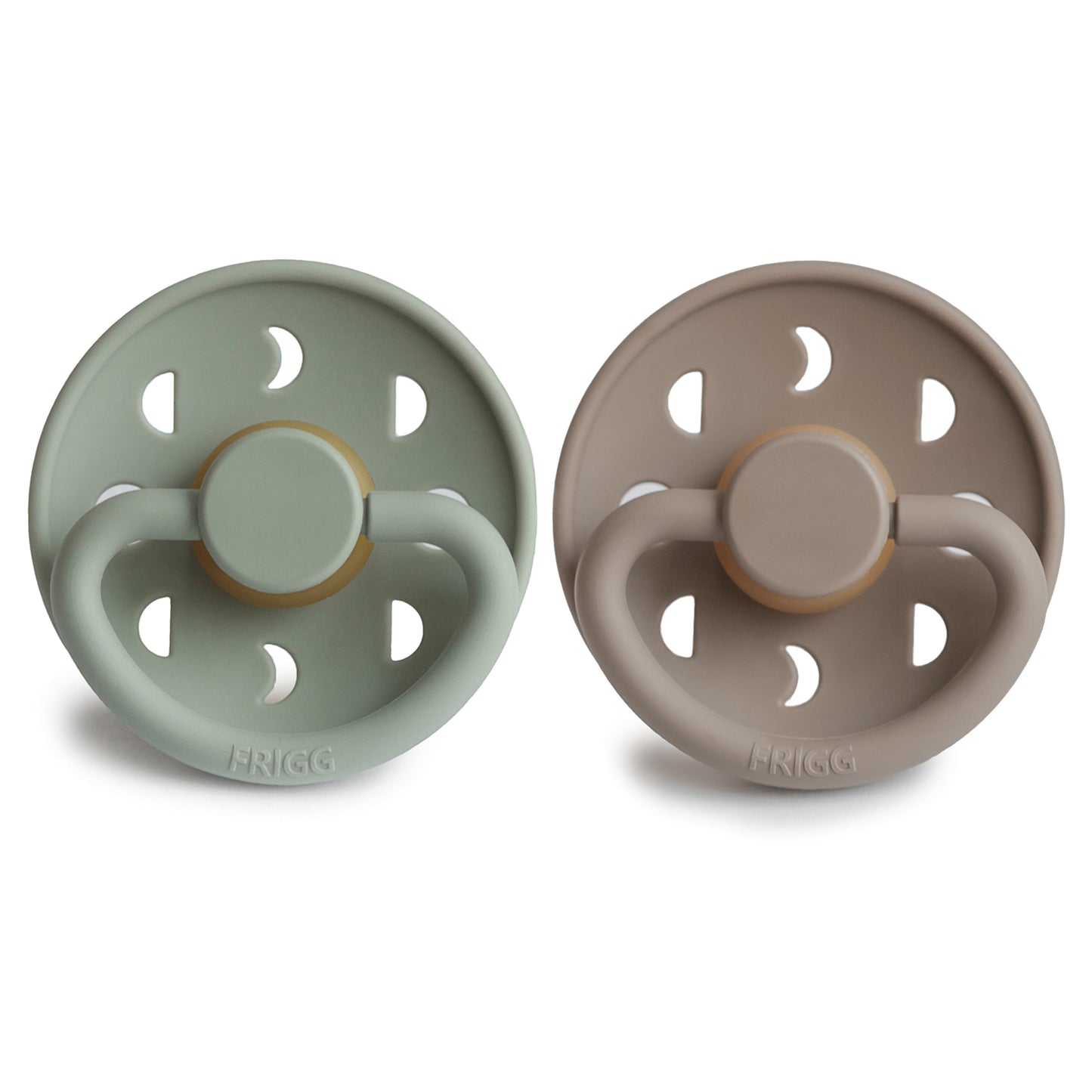 FRIGG Moon Natural Rubber Pacifier 2-Pack - Babies in Bloom