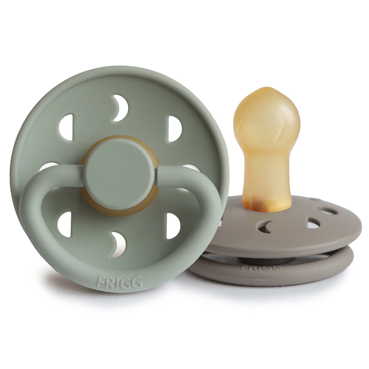 FRIGG Moon Natural Rubber Pacifier 2-Pack - Babies in Bloom