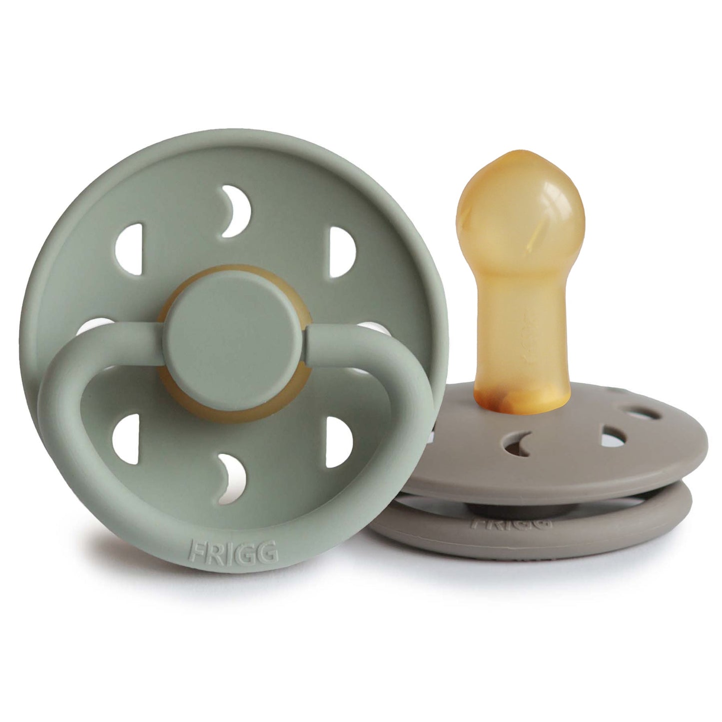 FRIGG Moon Natural Rubber Pacifier 2-Pack - Babies in Bloom