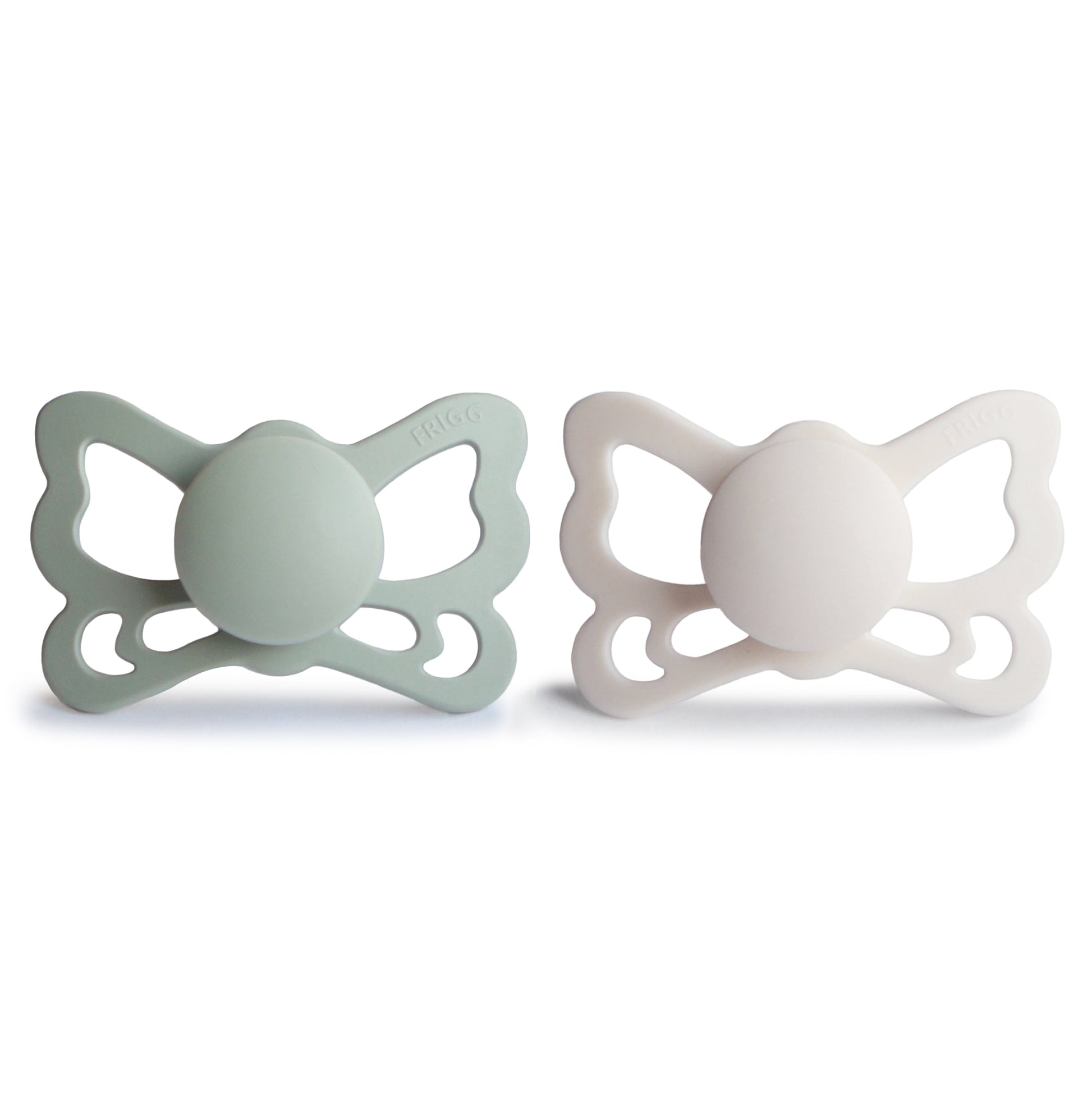FRIGG Butterfly Anatomical Silicone Pacifier 2-Pack (6-18 Months) - Babies in Bloom