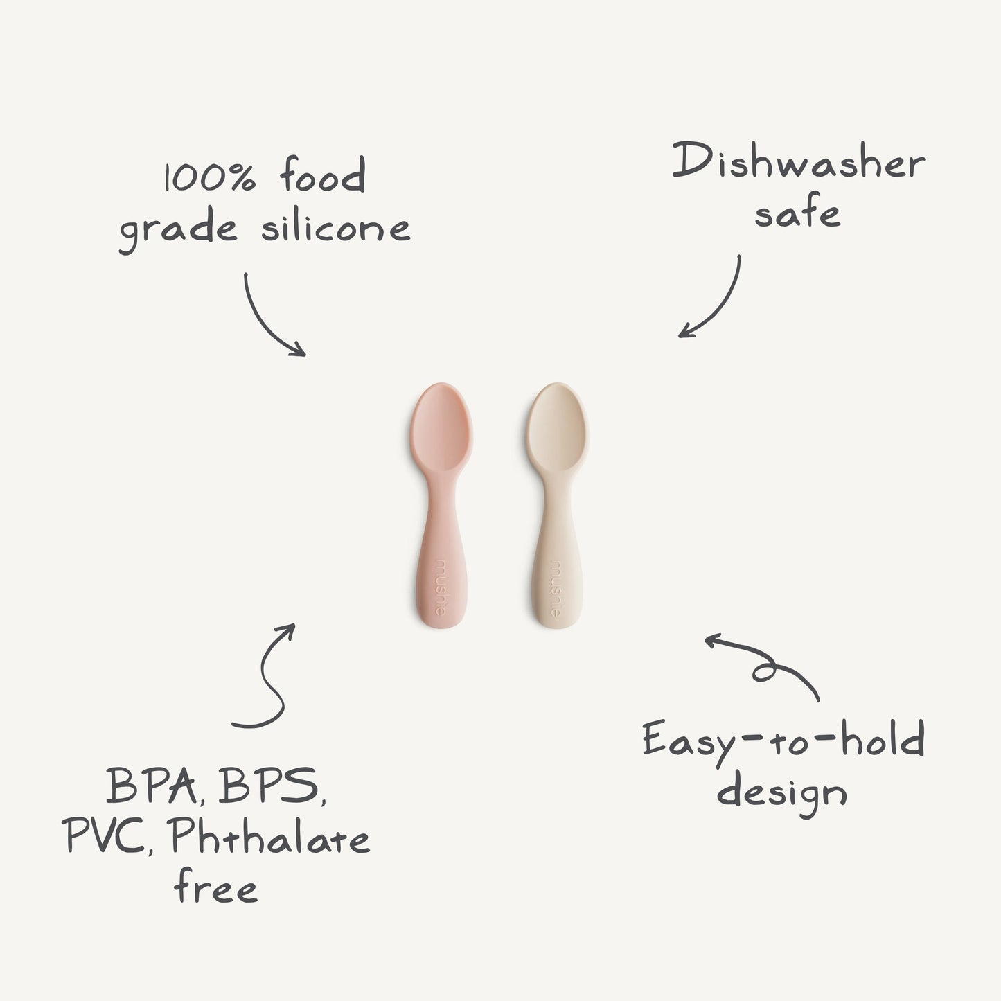 Silicone Toddler Starter Spoons - Babies in Bloom