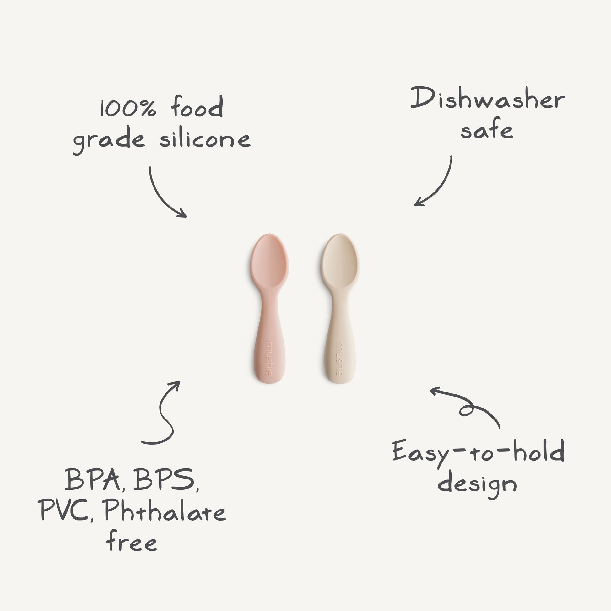 Silicone Toddler Starter Spoons - Babies in Bloom