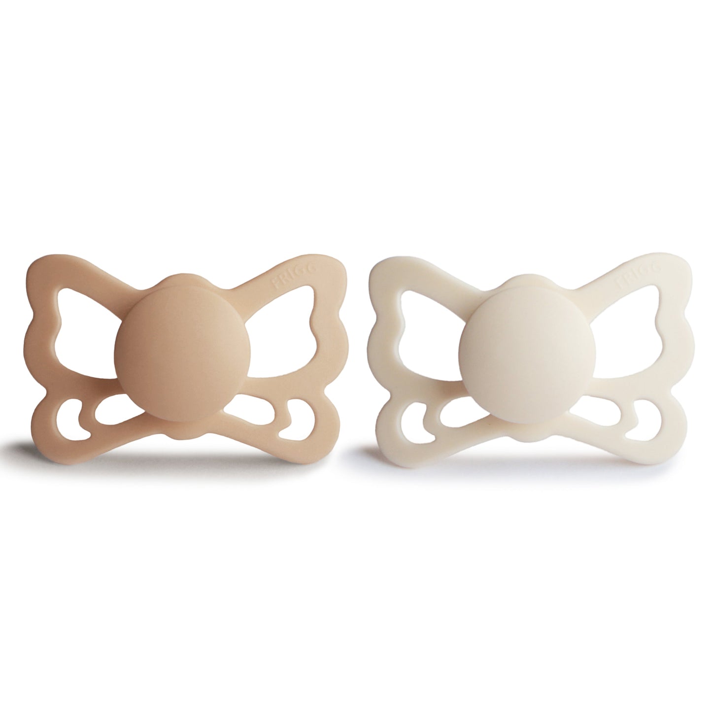 FRIGG Butterfly Anatomical Silicone Pacifier 2-Pack (6-18 Months) - Babies in Bloom