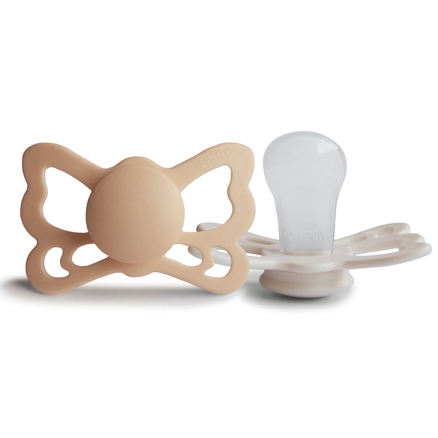 FRIGG Butterfly Anatomical Silicone Pacifier 2-Pack (6-18 Months) - Babies in Bloom