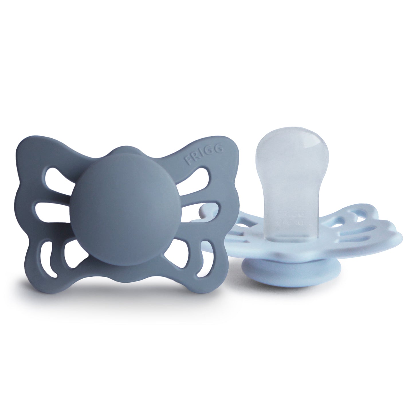 FRIGG Butterfly Anatomical Silicone Pacifier 2-Pack (0-6 Months) - Babies in Bloom
