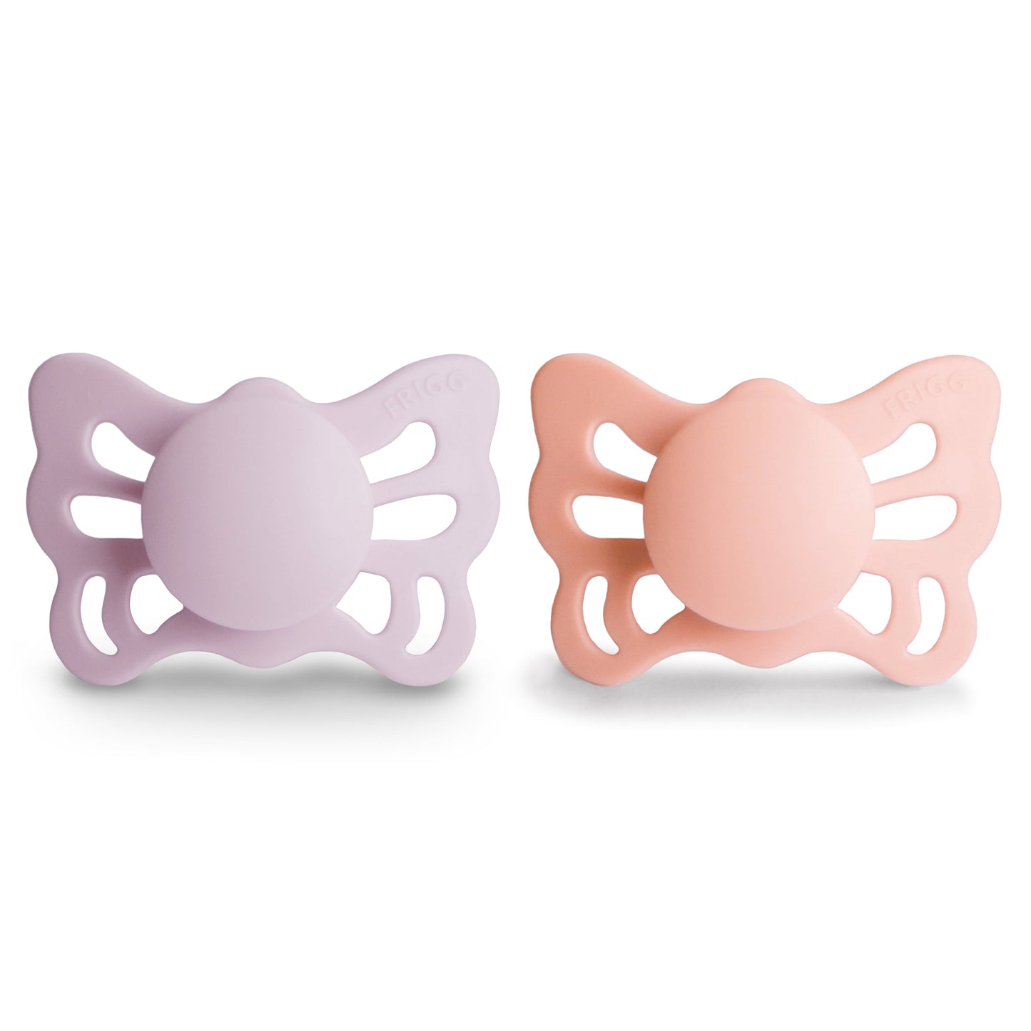 FRIGG Butterfly Anatomical Silicone Pacifier 2-Pack (0-6 Months) - Babies in Bloom