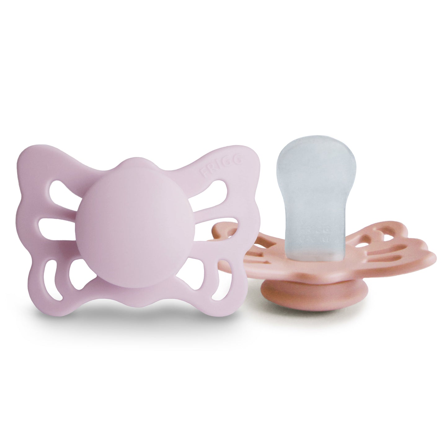 FRIGG Butterfly Anatomical Silicone Pacifier 2-Pack (0-6 Months) - Babies in Bloom