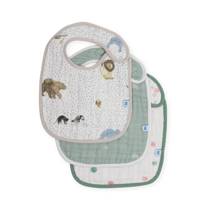 Little Unicorn Cotton Muslin Bibs 3-Pack