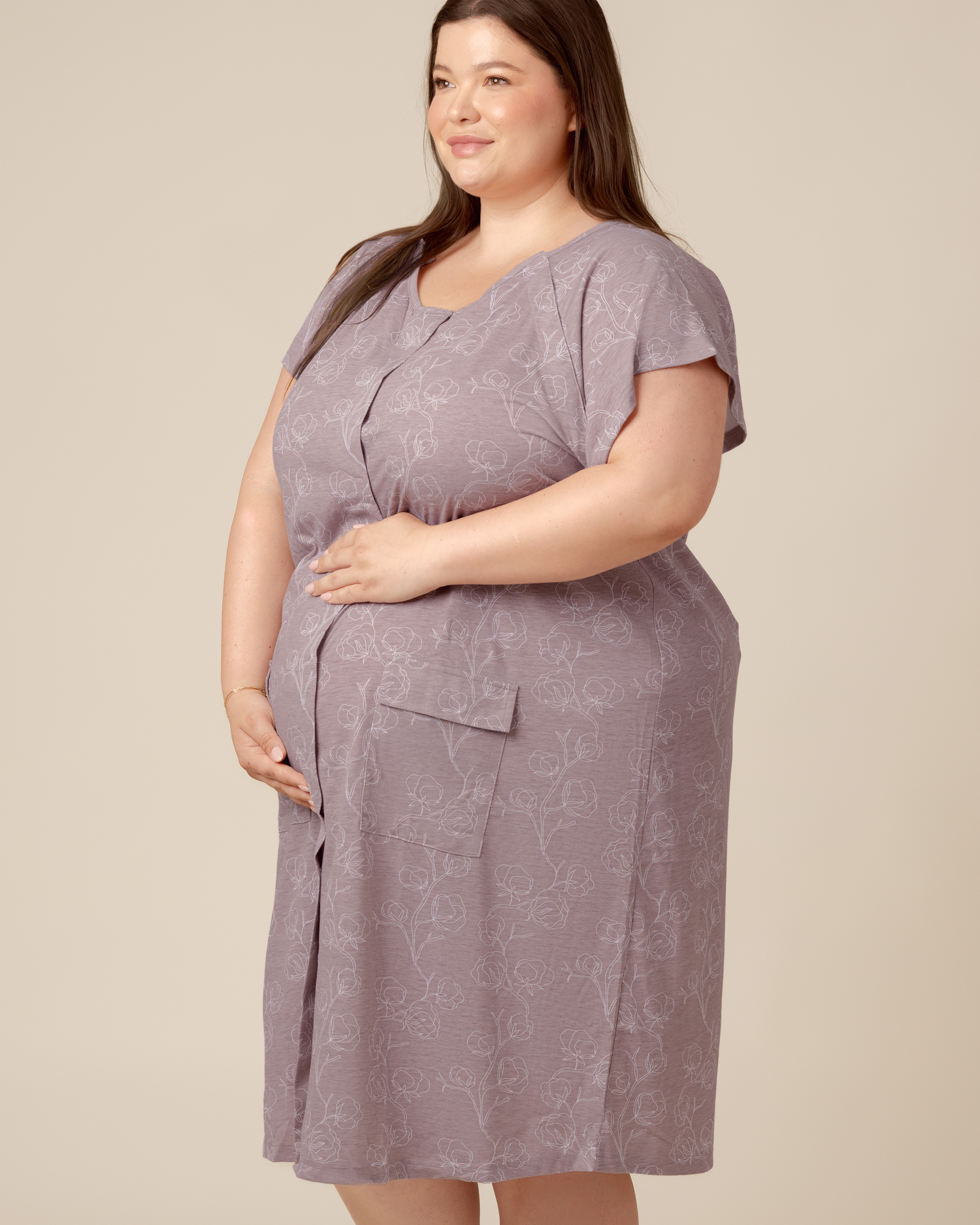Universal Labor & Delivery Gown | Lilac Bloom - Babies in Bloom