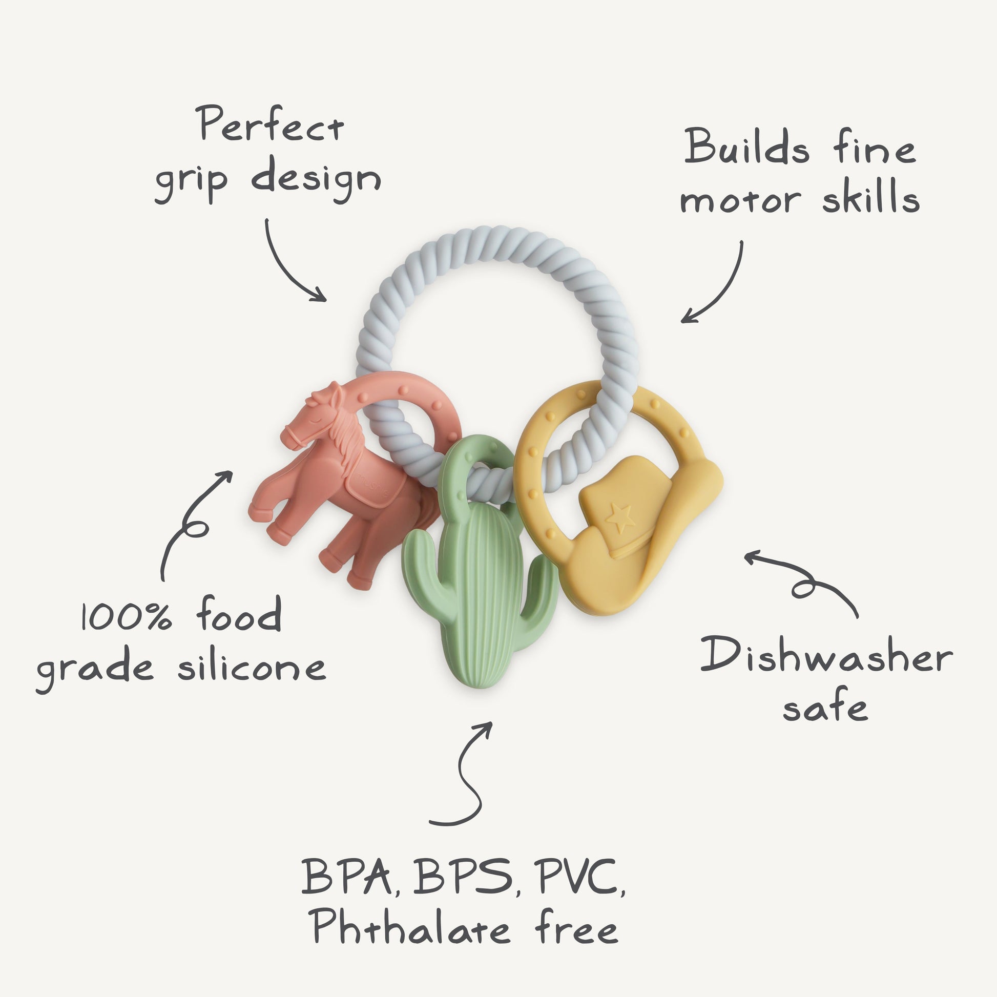 Western Teething Ring - Babies in Bloom