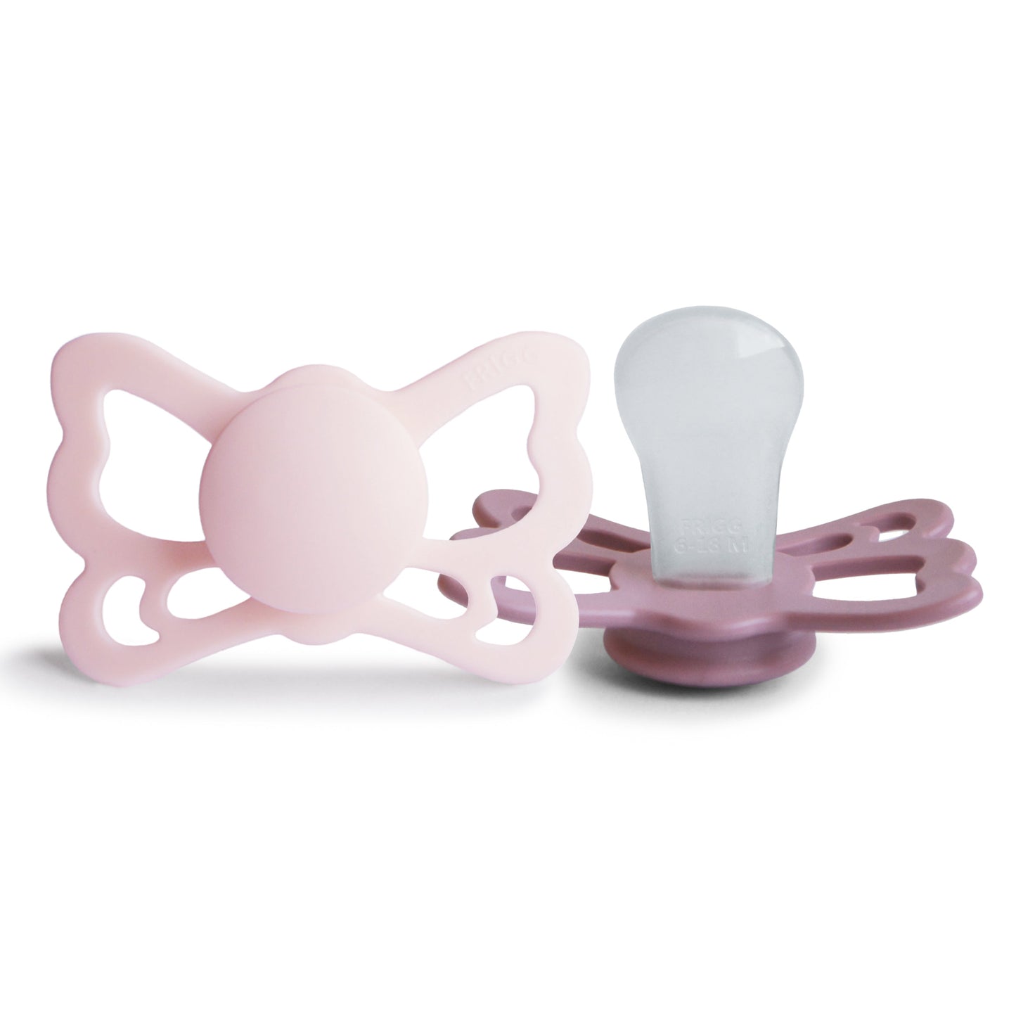FRIGG Butterfly Anatomical Silicone Pacifier 2-Pack (6-18 Months) - Babies in Bloom