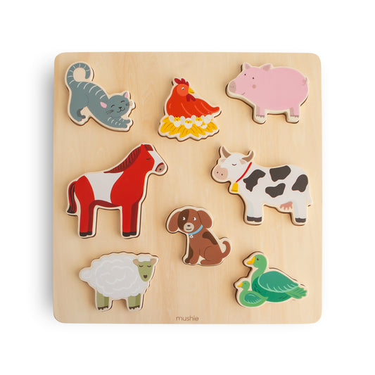 Wooden Farm Puzzle - Babies in Bloom