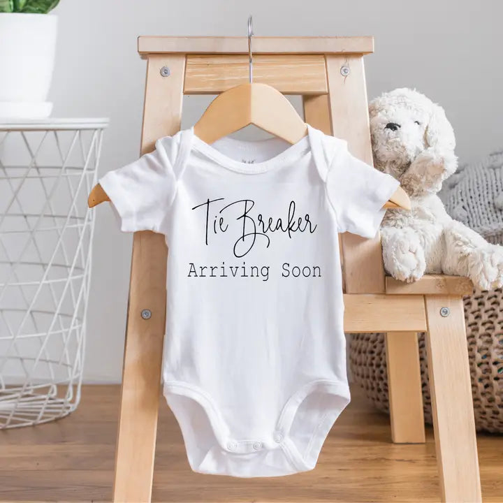 "Tie Breaker" Pregnancy & Gender Reveal Onesie