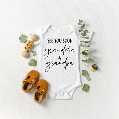 "See You Soon Grandma & Grandpa" Pregnancy Announcement Onesie