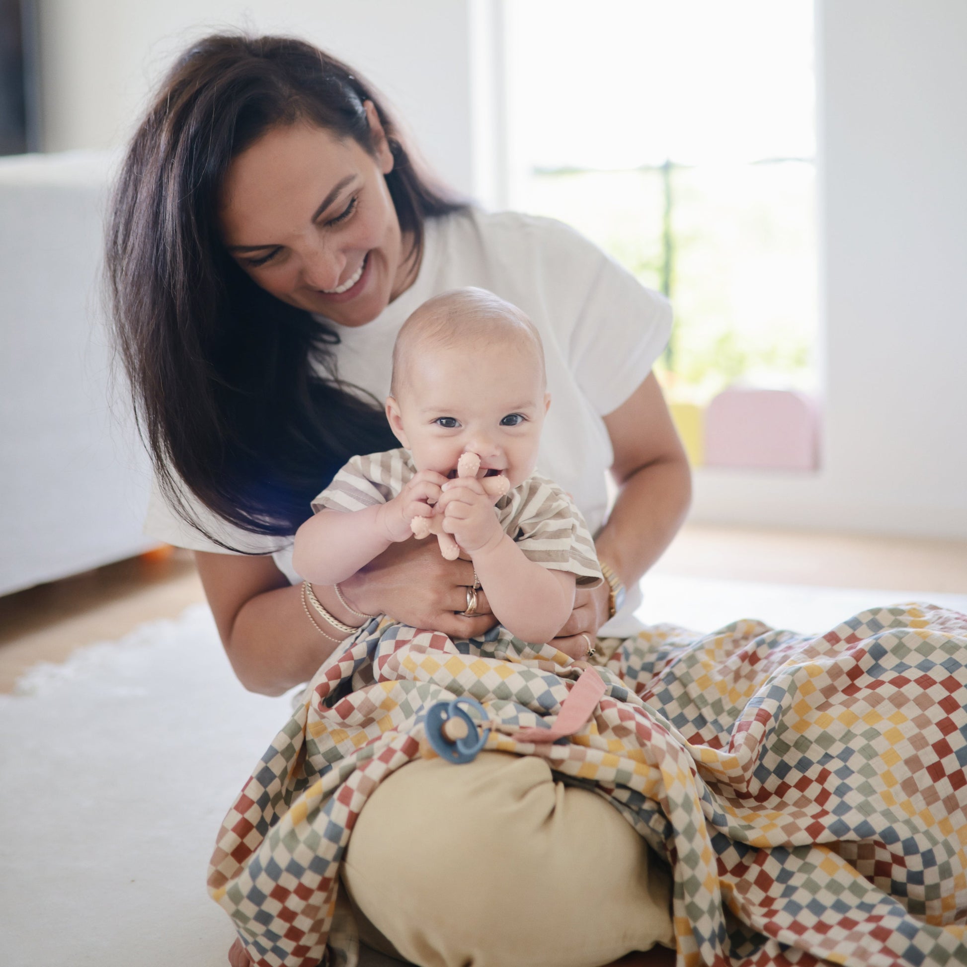 Organic Cotton Muslin Swaddle Blanket - Babies in Bloom