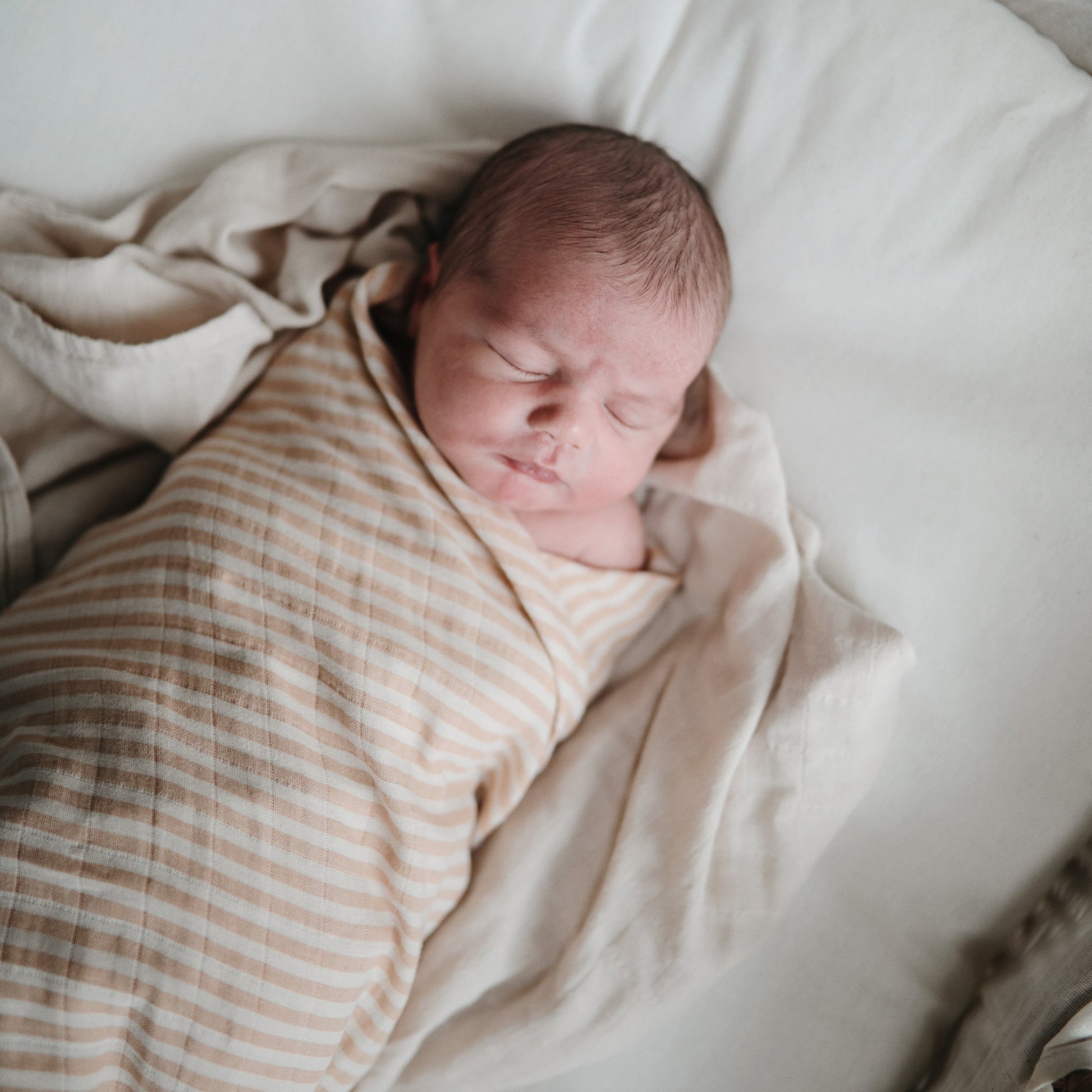 Organic Cotton Muslin Swaddle Blanket - Babies in Bloom