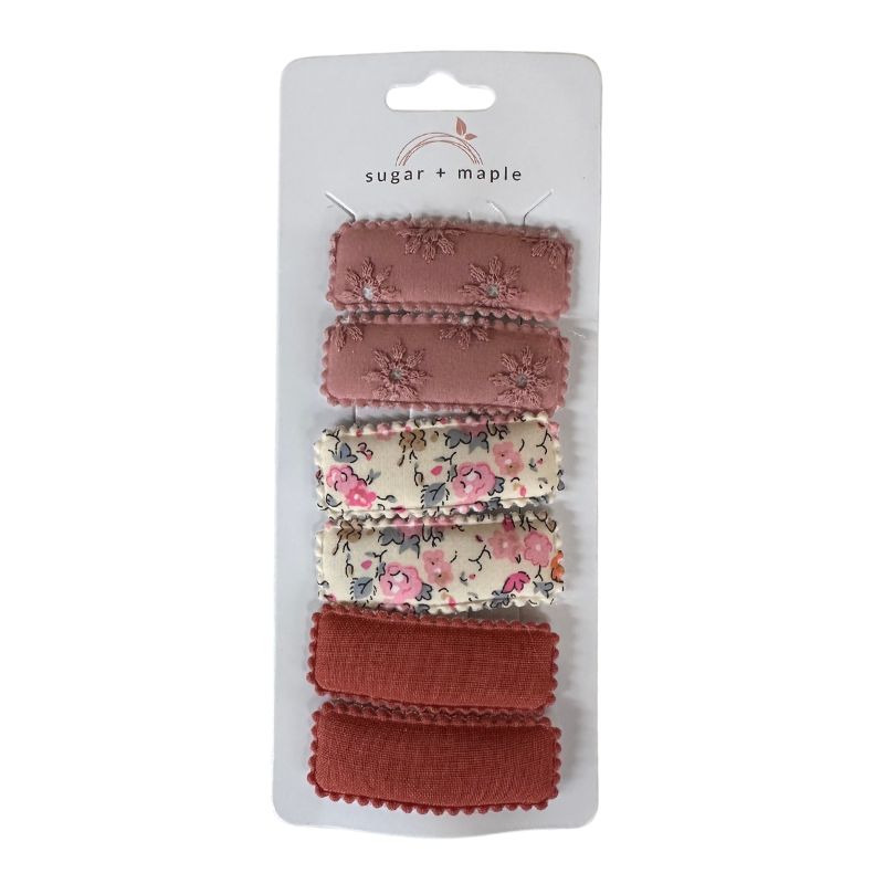 Sugar + Maple Fabric Snap Hair Clip Sets