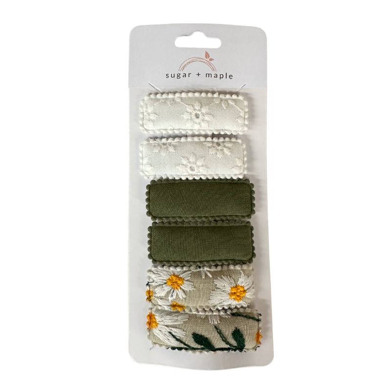 Sugar + Maple Fabric Snap Hair Clip Sets