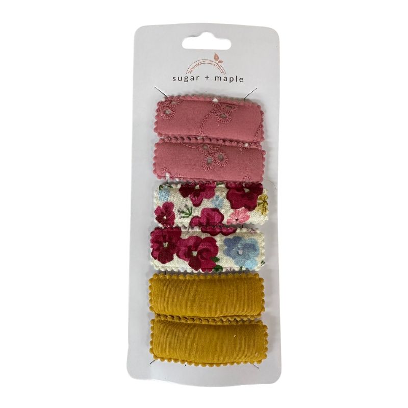 Sugar + Maple Fabric Snap Hair Clip Sets