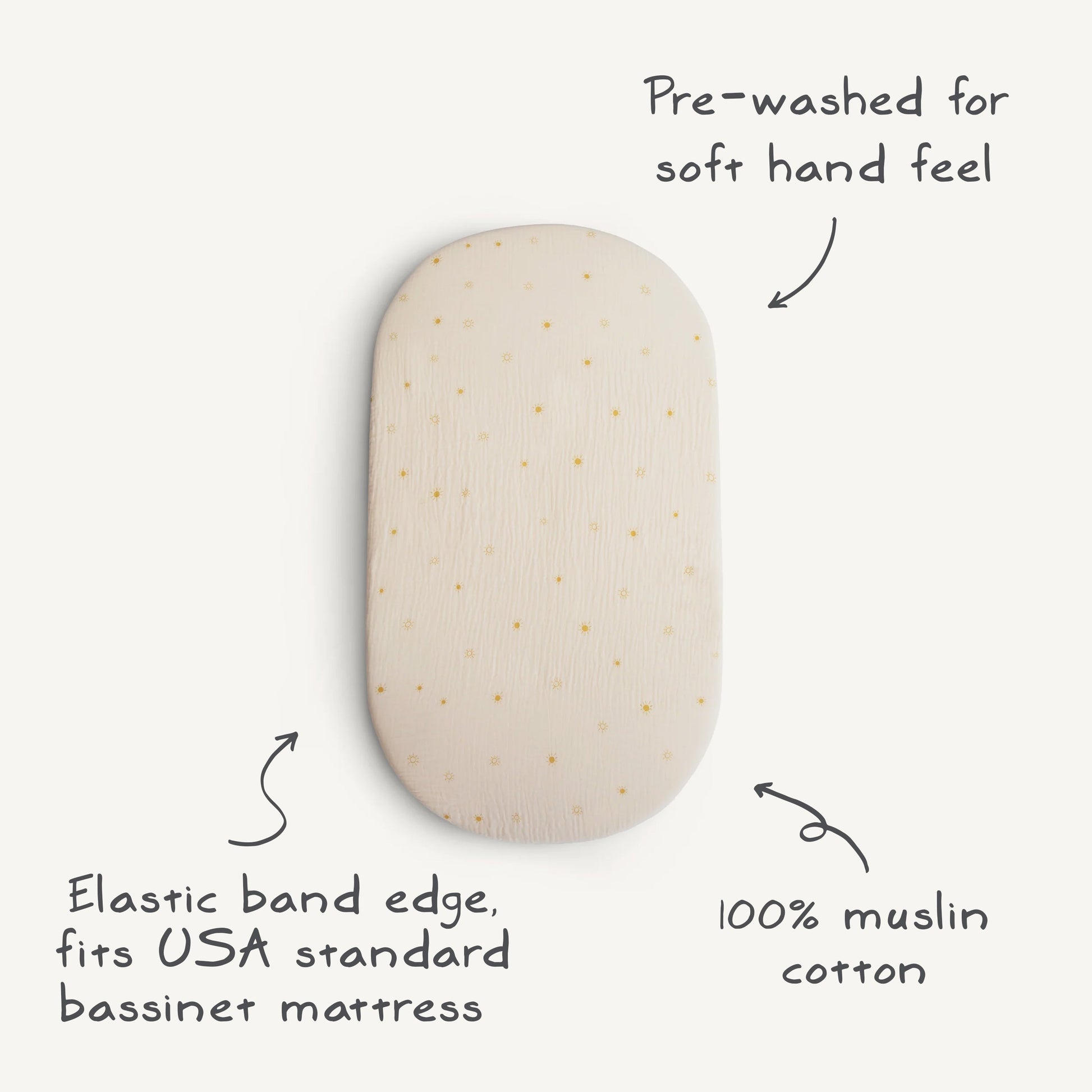 Extra Soft Bassinet Muslin Crib Sheet - Babies in Bloom