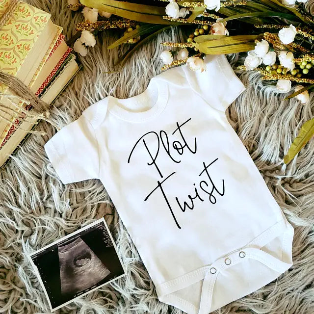 "Plot Twist" Pregnancy Announcement Onesie