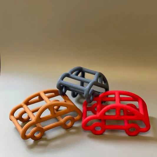 Three Hearts 3D Silicone Car Teether