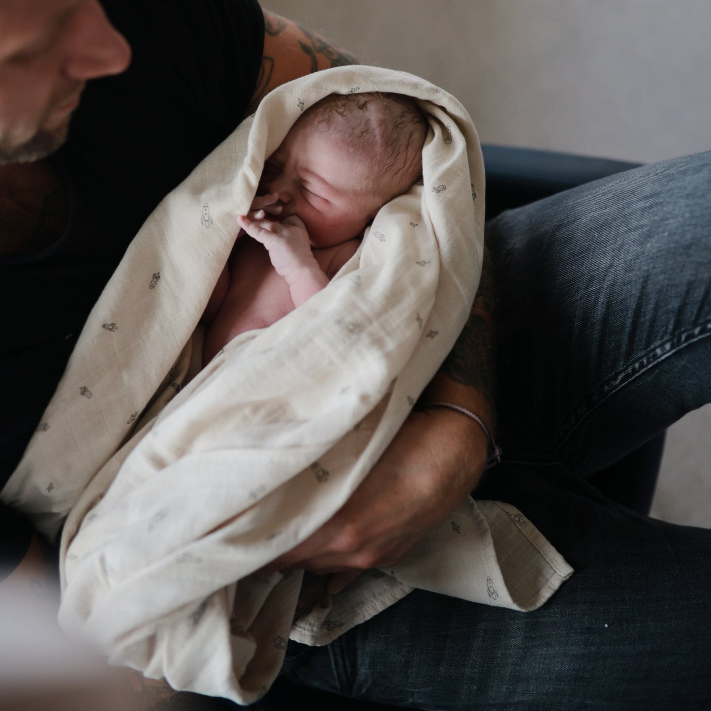 Organic Cotton Muslin Swaddle Blanket - Babies in Bloom