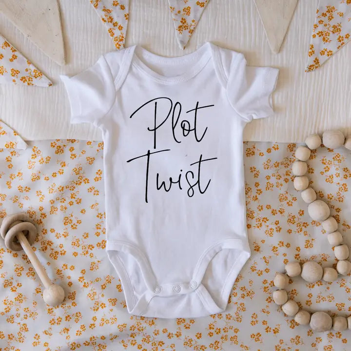 "Plot Twist" Pregnancy Announcement Onesie