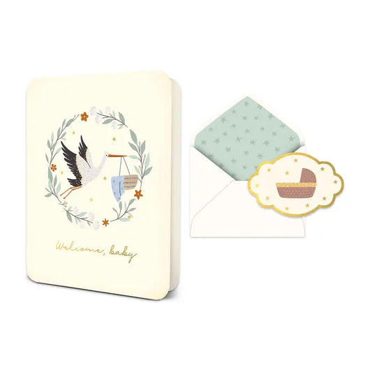 Welcome Baby Stork Card