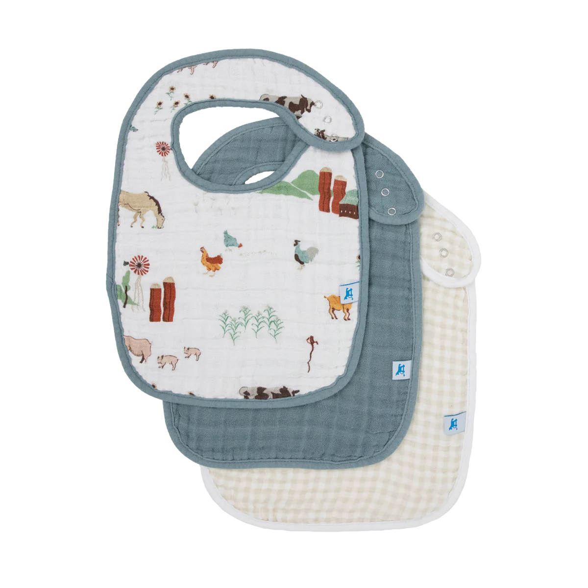 Little Unicorn Cotton Muslin Bibs 3-Pack