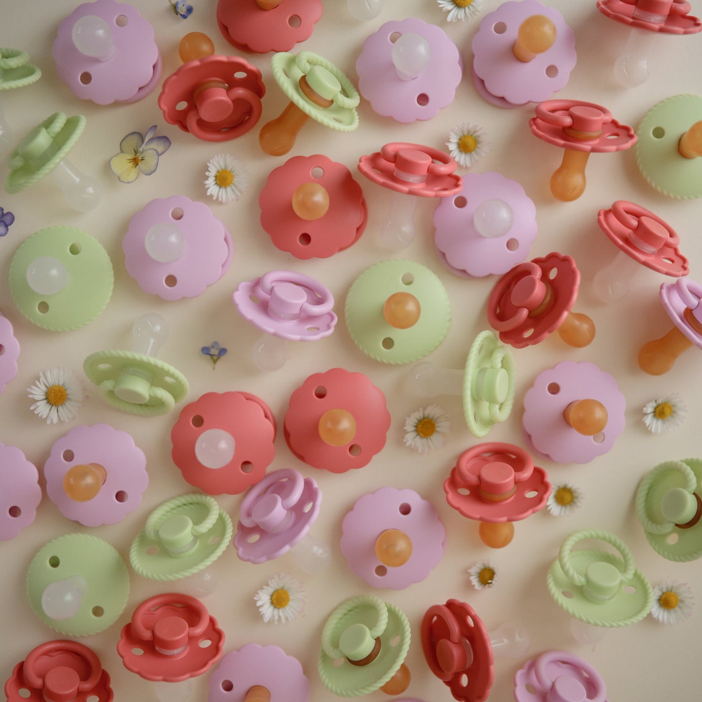 FRIGG Daisy Silicone Pacifier 2-Pack - Babies in Bloom