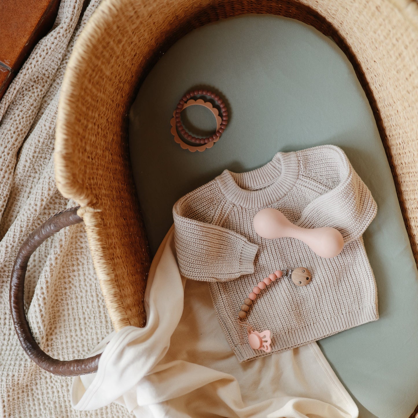 Silicone Pacifier Clip | Eva - Babies in Bloom