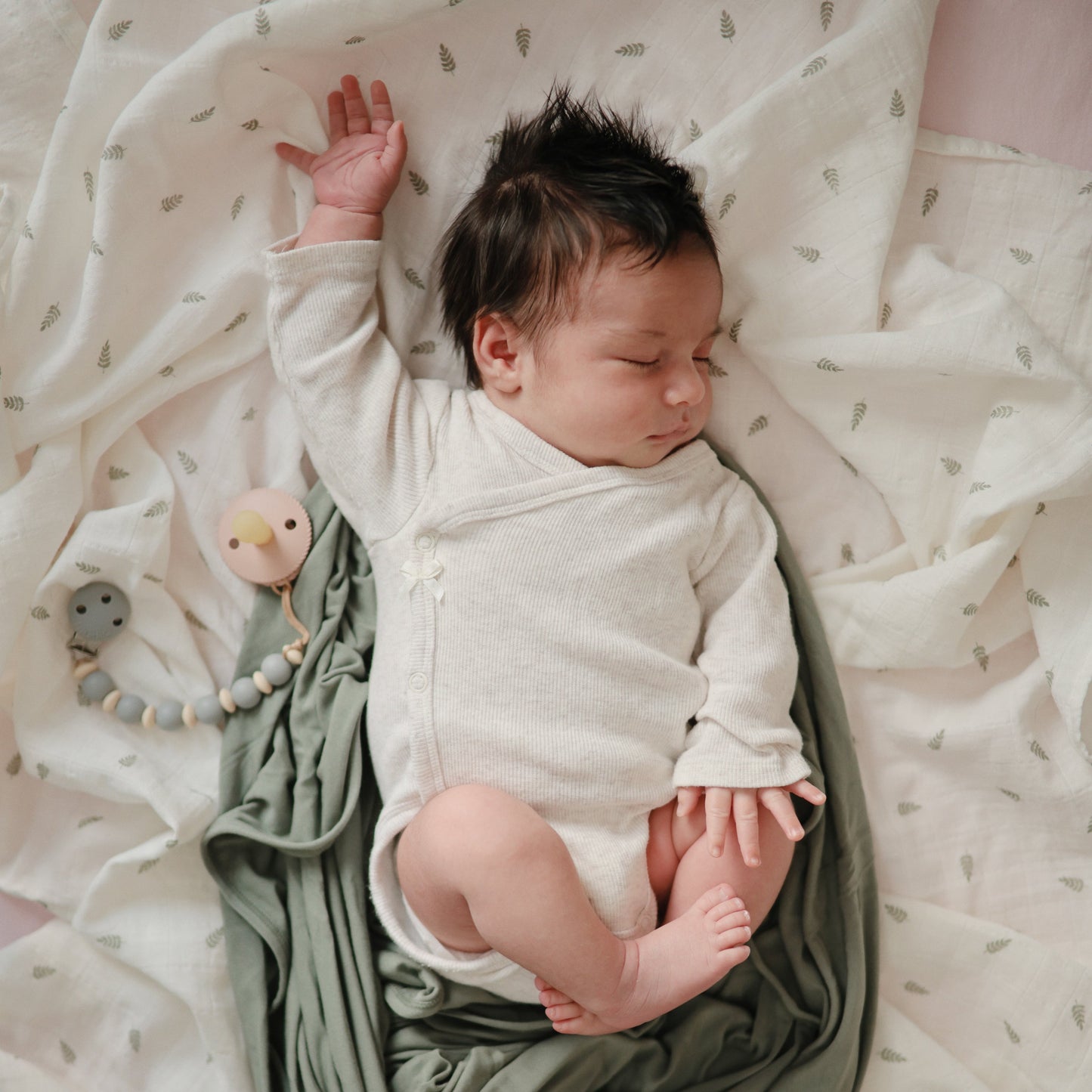 Organic Cotton Muslin Swaddle Blanket - Babies in Bloom