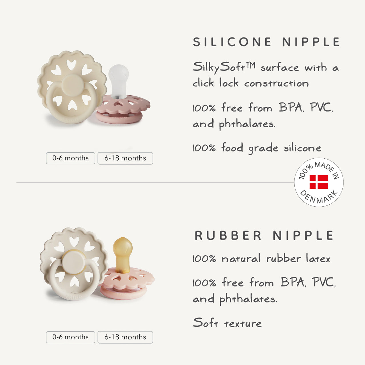 FRIGG Andersen Fairytale Silicone Pacifier 2-Pack - Babies in Bloom