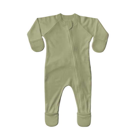 GROW WITH YOU FOOTIE + SNUG FIT | ARTICHOKE