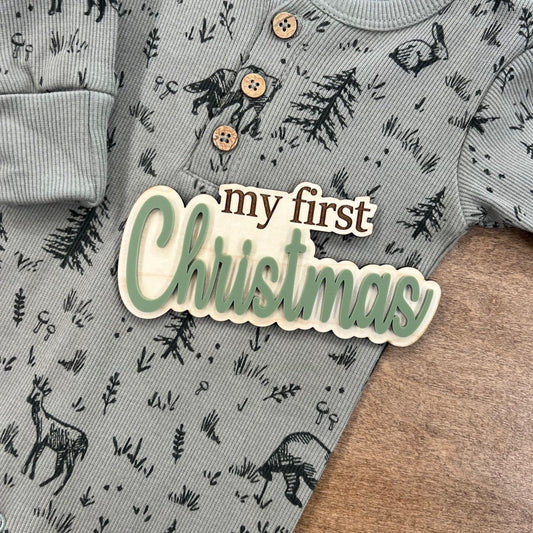 First Christmas 3D Milestone Sign