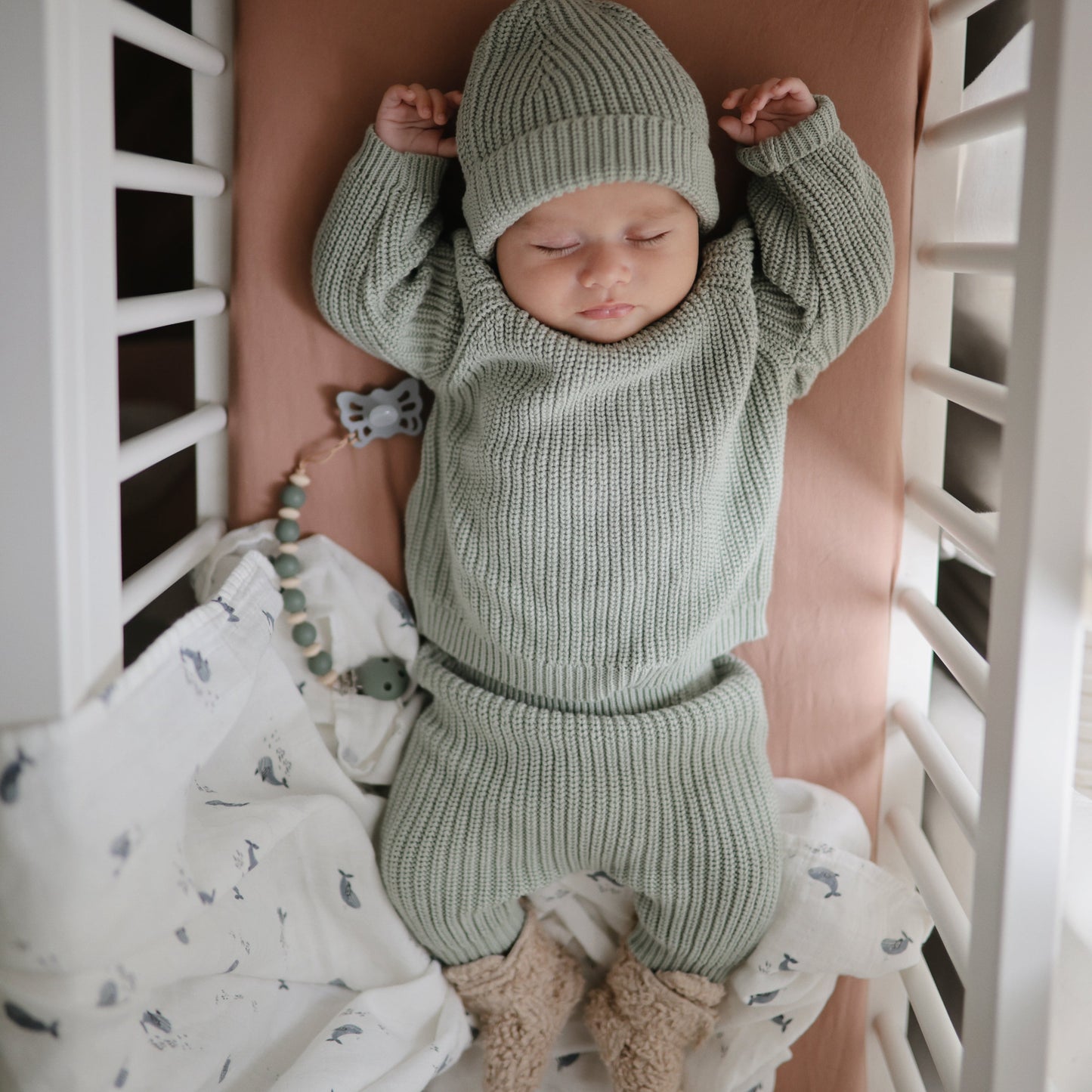 Organic Cotton Muslin Swaddle Blanket - Babies in Bloom