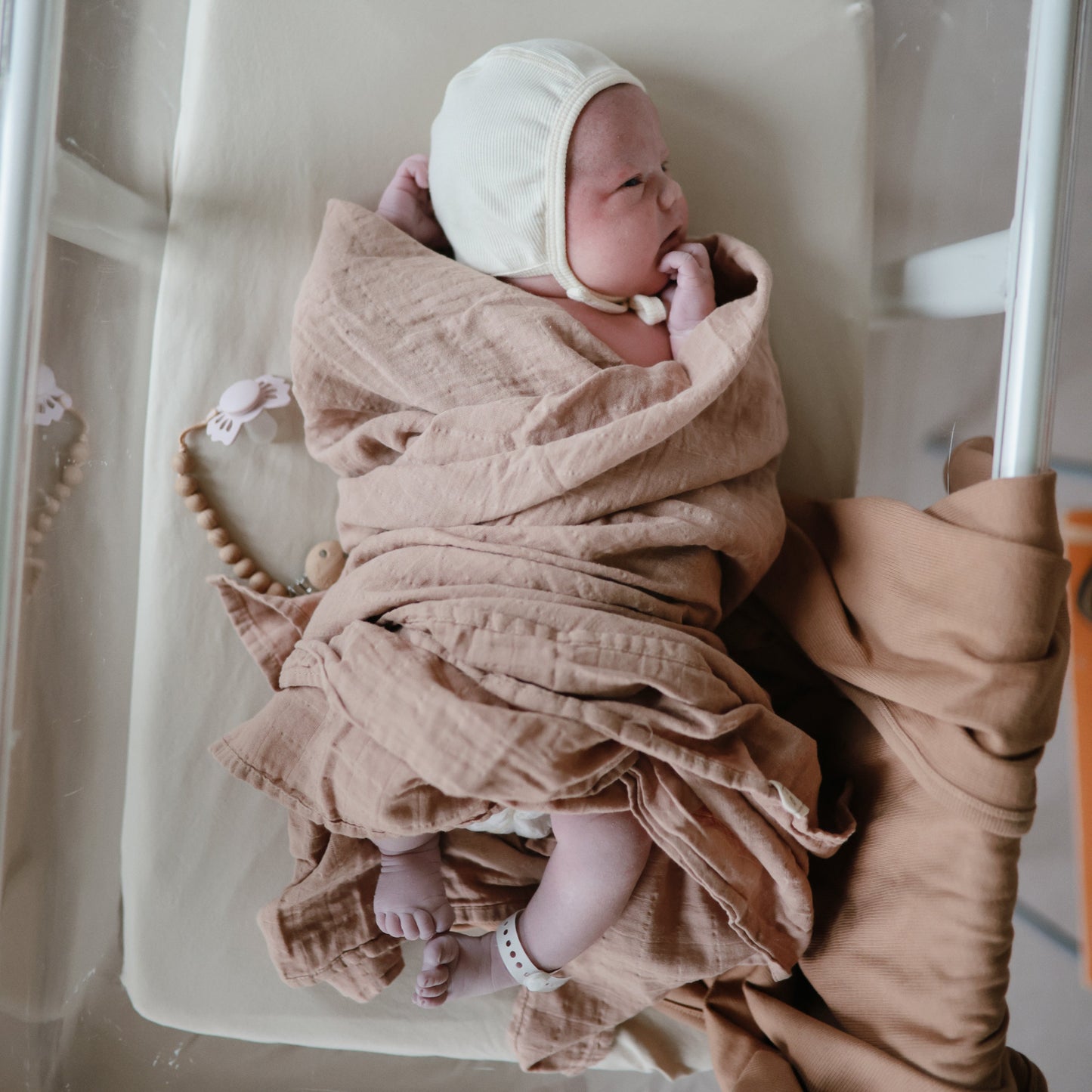 Organic Cotton Muslin Swaddle Blanket - Babies in Bloom