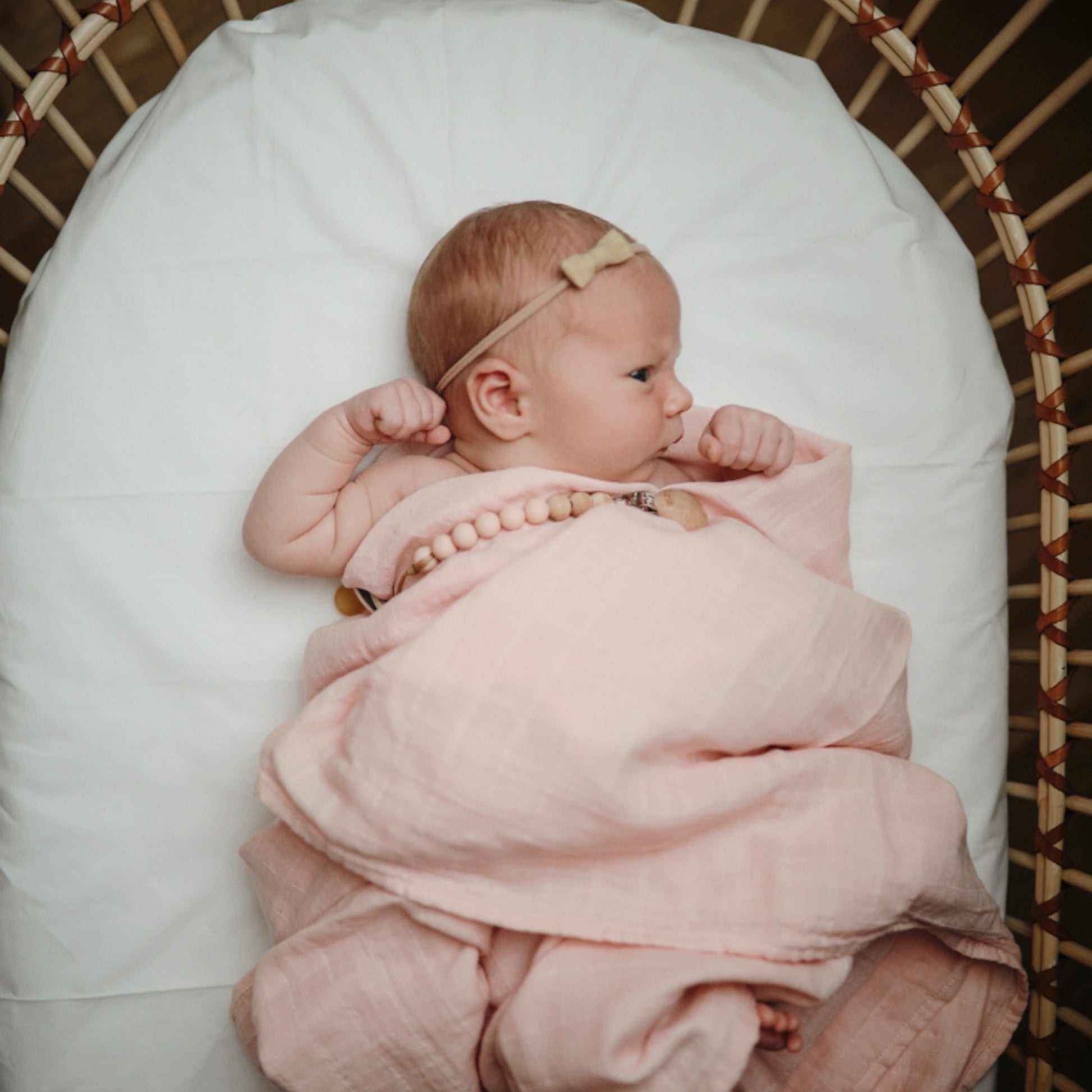Organic Cotton Muslin Swaddle Blanket - Babies in Bloom