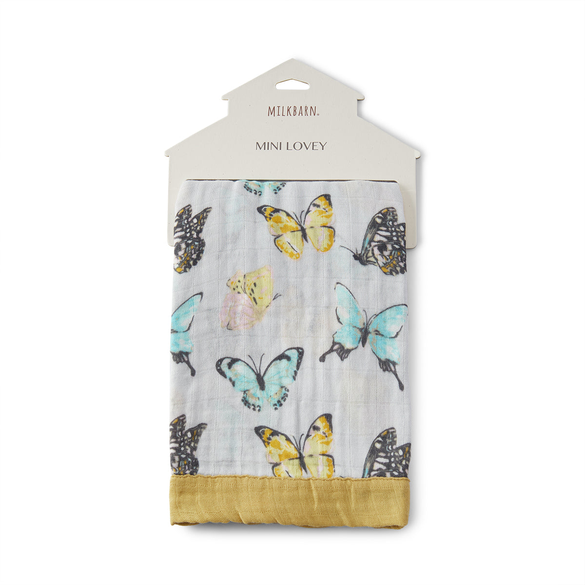 Butterfly Mini Lovey Two-Layer Muslin Security Blanket
